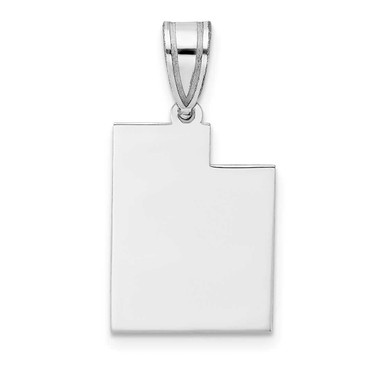 Image of 14K White Gold Utah State Pendant