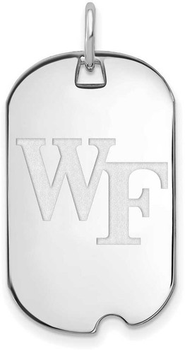 Image of 14K White Gold Wake Forest University Small Dog Tag by LogoArt