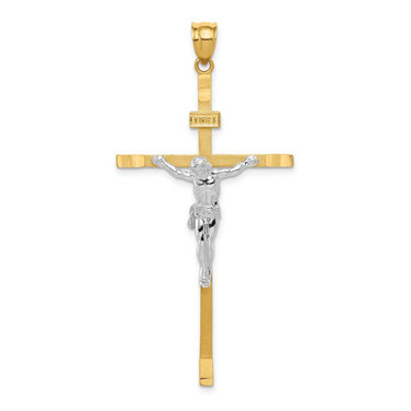 Image of 14K Yellow & White Gold Crucifix Pendant D1685