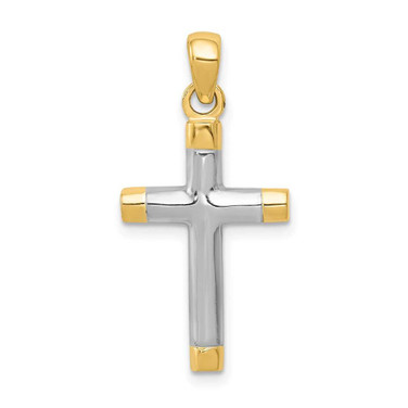 Image of 14K Yellow & White Gold Latin Cross Pendant K2149