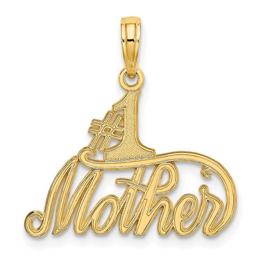 Image of 14K Yellow Gold #1 Mother Pendant C2989