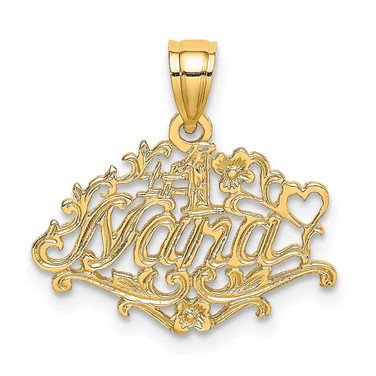 Image of 14K Yellow Gold #1 Nana Pendant K8803
