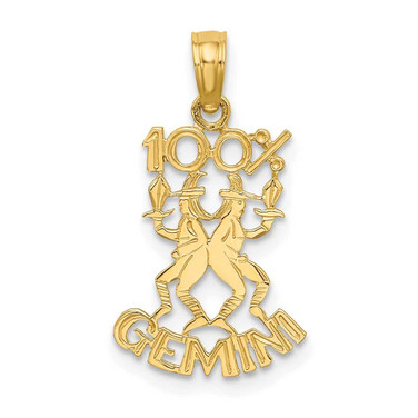 Image of 14K Yellow Gold 100% Gemini Pendant
