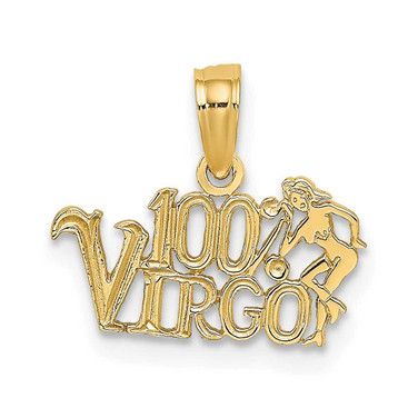 Image of 14K Yellow Gold 100% Virgo Pendant