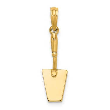 Image of 14K Yellow Gold 3-D Concrete Tool Spatula Pendant