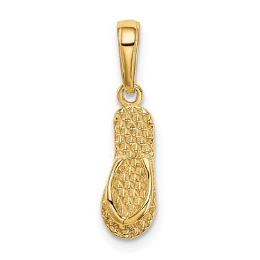 Image of 14K Yellow Gold 3-D Hawaii Flip-Flop Pendant