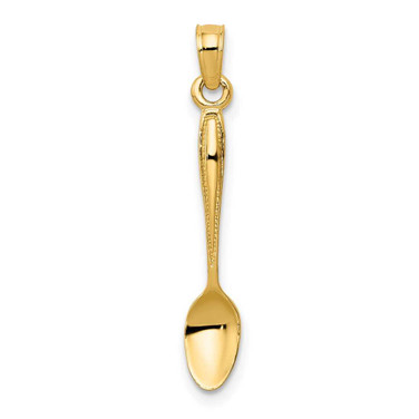 Image of 14K Yellow Gold 3-D Table Spoon Pendant