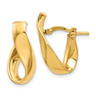 Image of 20mm 14K Yellow Gold 5mm High Polished Hoop Earrings LE1881