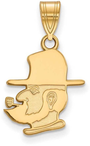 Image of 14K Yellow Gold Appalachian State University Medium Pendant by LogoArt 4Y016APS