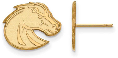 Image of 14K Yellow Gold Boise State University Small Post Earrings by LogoArt