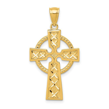 Image of 14K Yellow Gold Celtic Cross Pendant C4101