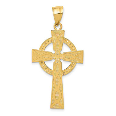 Image of 14K Yellow Gold Celtic Cross Pendant C894 Image of 14K Yellow Gold Celtic Cross Pendant C894