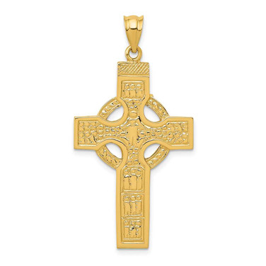 Image of 14K Yellow Gold Celtic Cross Pendant C895