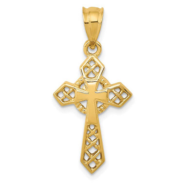 Image of 14K Yellow Gold Celtic Cross Pendant D863