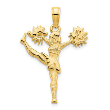 Image of 14K Yellow Gold Cheerleader Pendant D5220