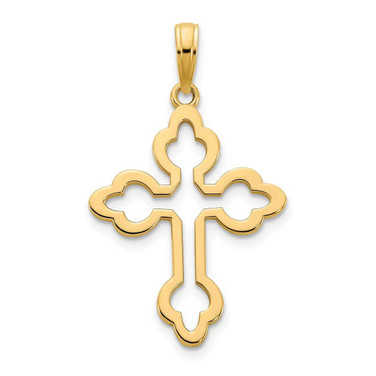 Image of 14K Yellow Gold Cross Pendant D5219