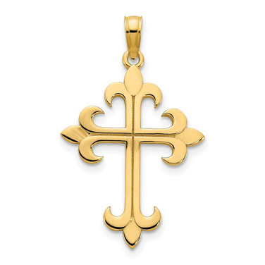 Image of 14K Yellow Gold Cross Pendant D5241