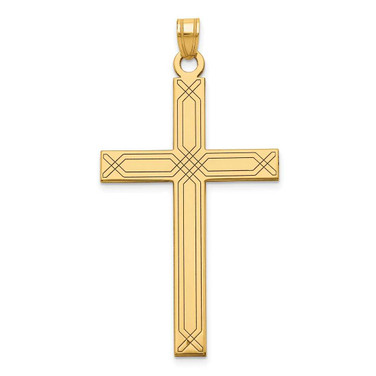 Image of 14K Yellow Gold Cross Pendant XR546