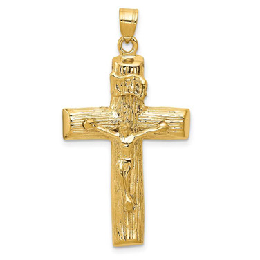 Image of 14K Yellow Gold Crucifix Pendant C1361 Image of 14K Yellow Gold Crucifix Pendant C1361