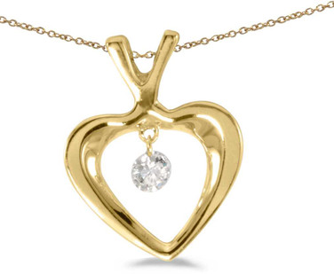 Image of 14K Yellow Gold Diamond Dashing Diamonds Pendant (Chain NOT included) (CM-P8826)