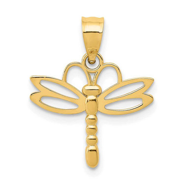 Image of 14K Yellow Gold Dragonfly Pendant K4851