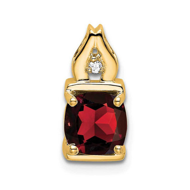 Image of 14K Yellow Gold Garnet & Diamond Pendant PM7054-GA-001-YA
