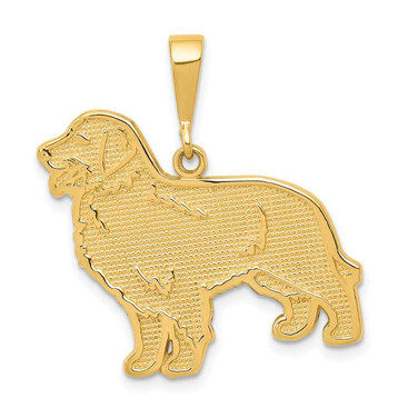 Image of 14K Yellow Gold Golden-Retriever Pendant