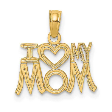 Image of 14K Yellow Gold I Heart My Mom Pendant