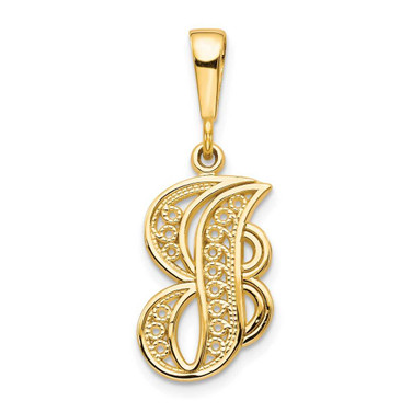 Image of 14K Yellow Gold Initial J Pendant C569J