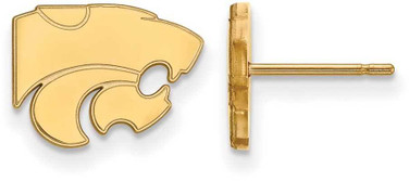 Image of 14K Yellow Gold Kansas State University X-Small Post Earrings by LogoArt