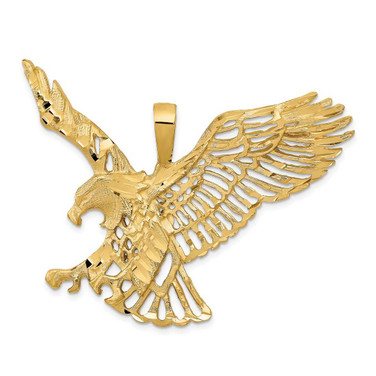 Image of 14K Yellow Gold Large Eagle Pendant