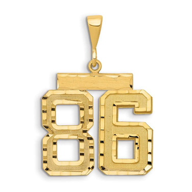 Image of 14K Yellow Gold Large Shiny-Cut Number 86 Pendant Image of 14K Yellow Gold Large Shiny-Cut Number 86 Pendant