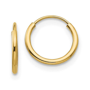 Image of 10mm 14K Yellow Gold Madi K Endless Hoop Earrings SE1724
