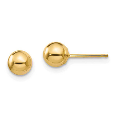 Image of 5mm 14K Yellow Gold Madi K Polished 5mm Ball Post Earrings