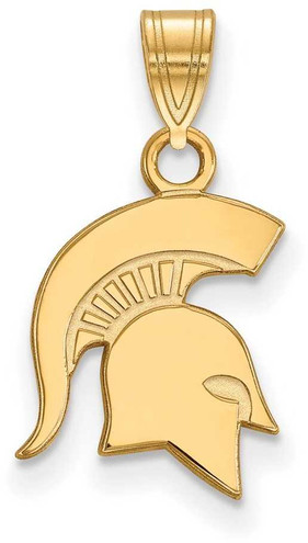 Image of 14K Yellow Gold Michigan State University Small Pendant by LogoArt (4Y044MIS)