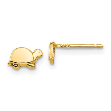 Image of 4mm 14K Yellow Gold Mini Turtle Stud Earrings