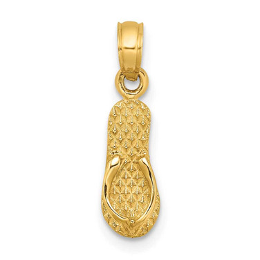 Image of 14K Yellow Gold Myrtle Beach Single Flip-Flop Pendant