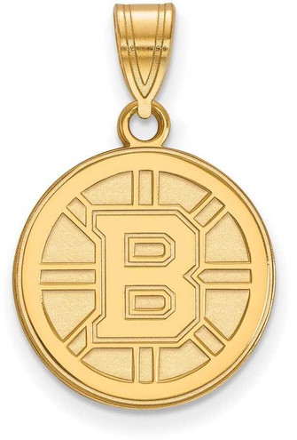 Image of 14K Yellow Gold NHL Boston Bruins Medium Pendant by LogoArt