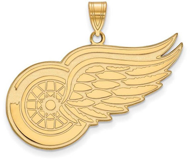 Image of 14K Yellow Gold NHL Detroit Red Wings XL Pendant by LogoArt