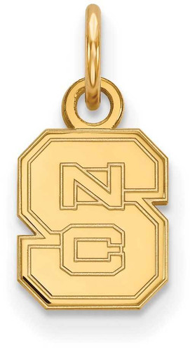 Image of 14K Yellow Gold North Carolina State University X-Small Pendant LogoArt 4Y001NCS