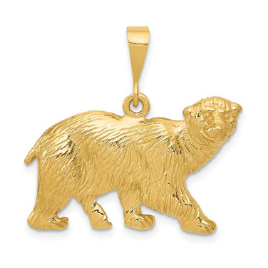 Image of 14K Yellow Gold Polar Bear Pendant