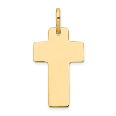 Image of 14K Yellow Gold Polished Cross Charm D3137