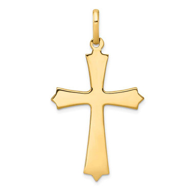 Image of 14K Yellow Gold Polished Cross Pendant D3154