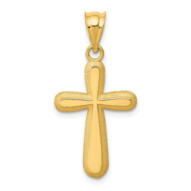 Image of 14K Yellow Gold Polished Cross Pendant K6228