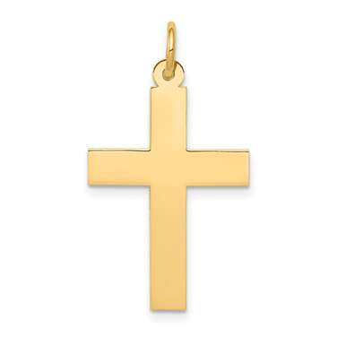 Image of 14K Yellow Gold Polished Cross Pendant REL76