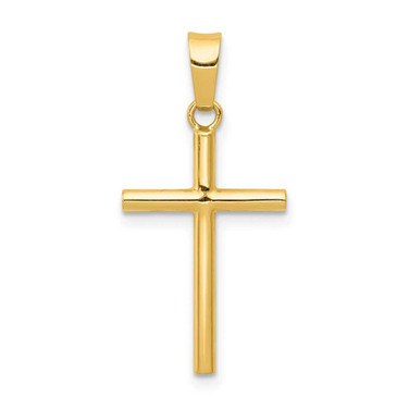 Image of 14K Yellow Gold Polished Cross Pendant XR1410