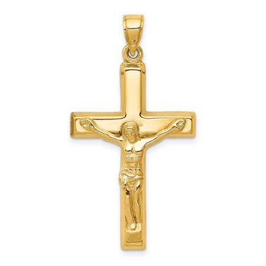 Image of 14K Yellow Gold Polished Crucifix Pendant C3677