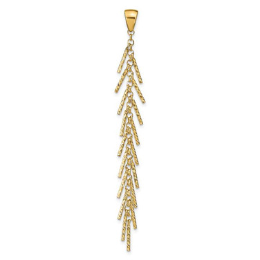 Image of 14K Yellow Gold Polished Diamond-cut Pendant