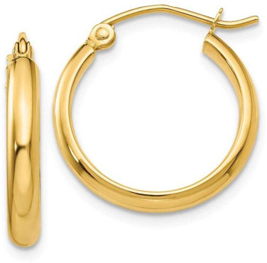 Image of 18mm 14K Yellow Gold Polished Hoop Earrings TA232