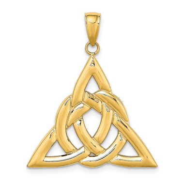 Image of 14K Yellow Gold Polished Large Celtic Trinity Knot Pendant